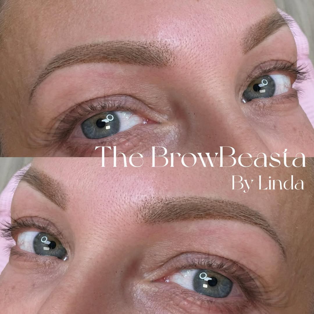 Ombre brows before and after by Linda